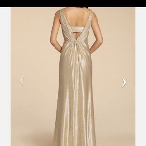 Hayley Paige Gold Bridesmaid Dress